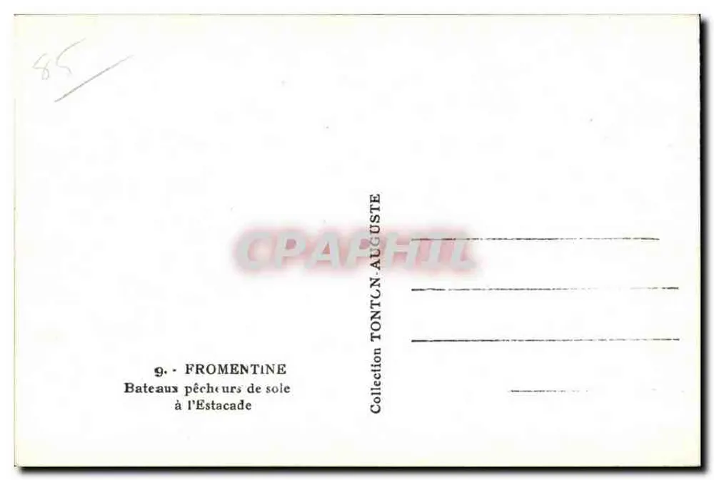 Sole-Fischereibooten am Estacade — Fromentine — Sammlung Tonton-Auguste - Rückseite