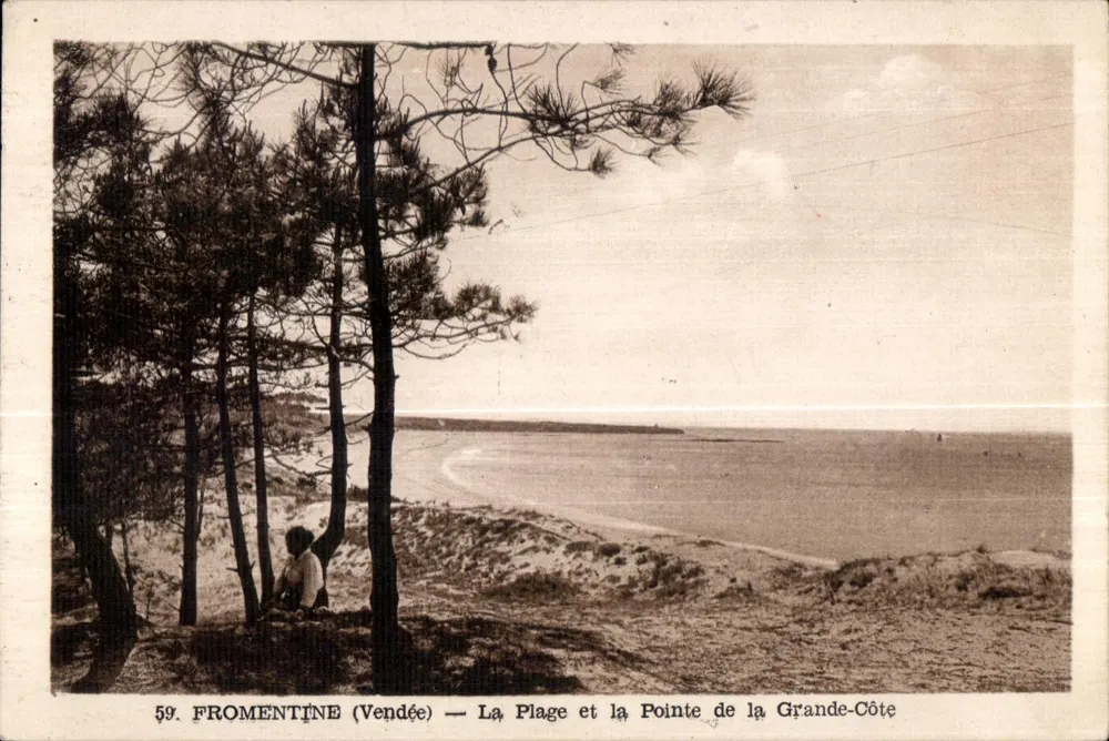 Fromentine (Vendée) — Die Strandpromenade und der Punkt Grande-Côte — J. Nozzais, Verlag - Vorderseite