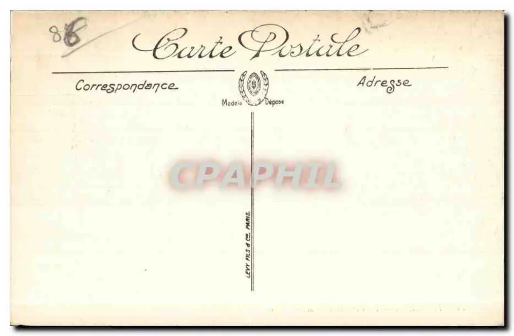 Poitiers — O Parque de Blossac — N.G. - Verso
