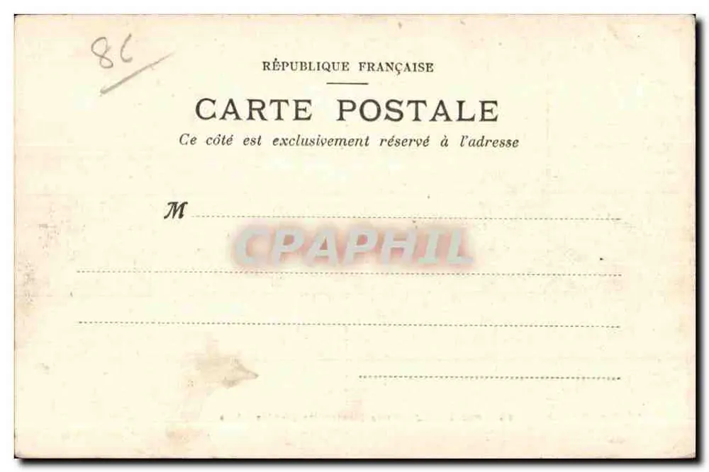 Poitiers, Garten Blossac — Die Granden Alleen — M.T. I.L. - Rückseite
