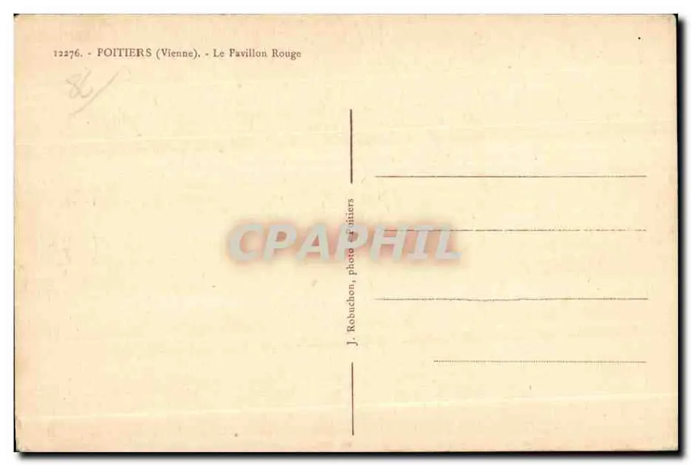 Poitiers (Vienne) — O Favillonn Rouge — J. Robuchon, foto e cartazes - Verso