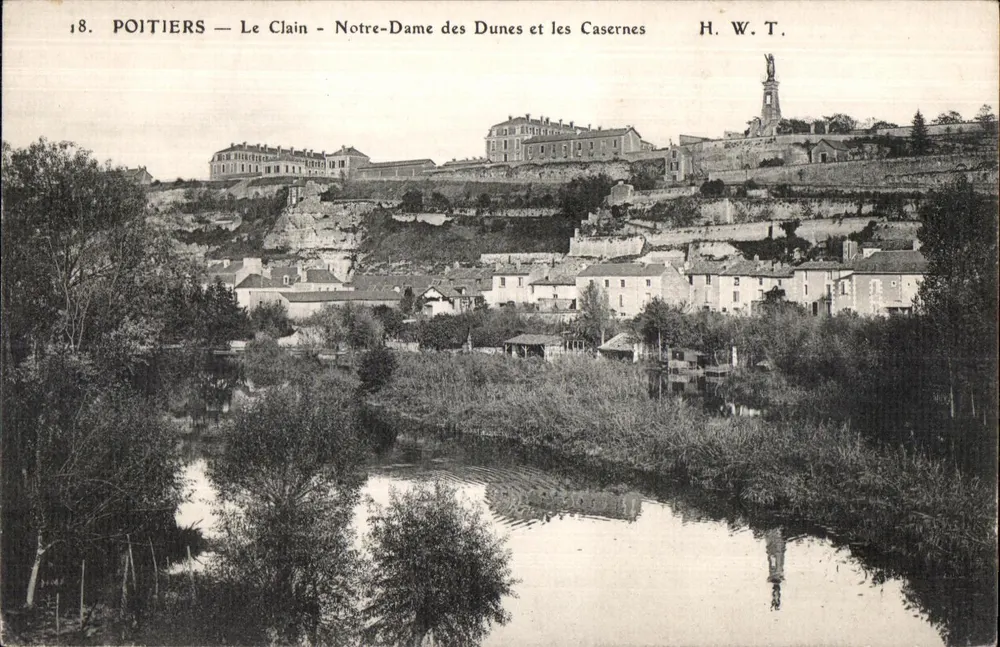 Poitiers — Le Clain — Notre-Dame des Dunes und die Casernes — H. W. T. - Vorderseite