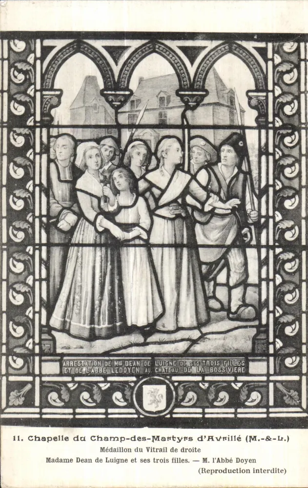 Kapelle von Champ-des-Martyrs d'Avrillé — Madame Dean de Luigne und ihre drei Töchter — M.-&-Lr. - Vorderseite