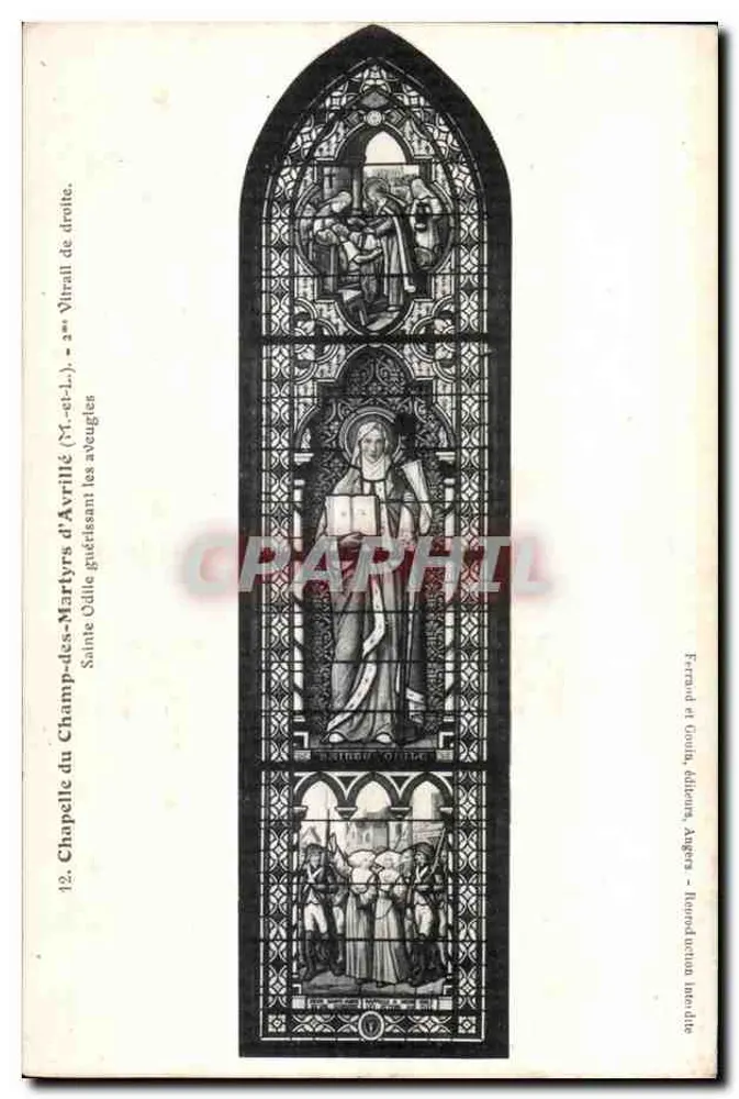 Kapelle der Märtyrer von Avrillé — Stained Glass von Sainte Odile — Fermand et Gouin, Angers - Vorderseite