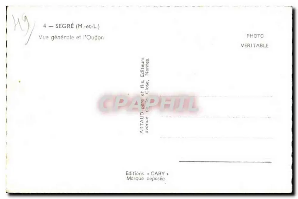 Segré (M.-et-L.) — Ogólny widok i Oudon — Wydawnictwo Gaby - Rewers
