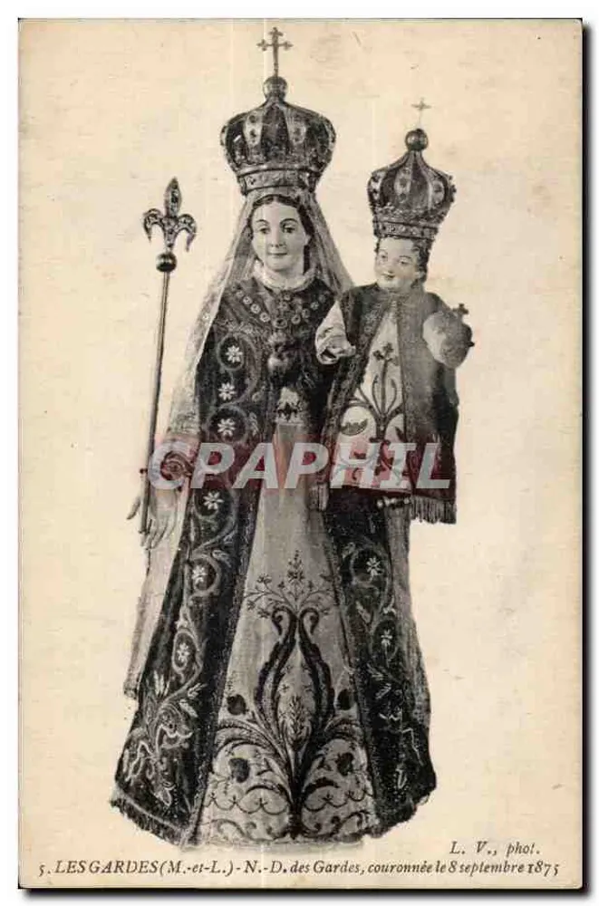 Les Gardes (M.-et-L.) - N.-D. der Gardes, gekrönt am 8. September 1875 — L. V., phot. - Vorderseite