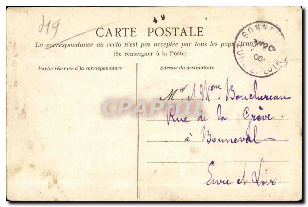 Maulévrier (M.-et-L.) — No Castelo. O perron — Editor M.L. n°217 - Verso