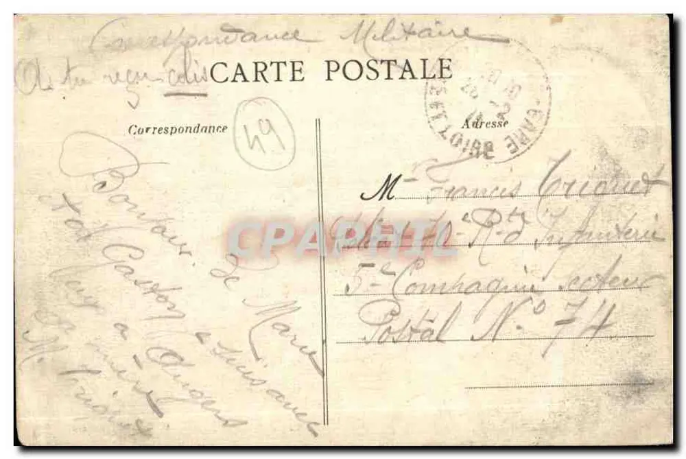 Murs-Érigné - Blick auf Saint-Maurille, Les Pents-de-Cé — D. C., verlegt, Angers - Rückseite