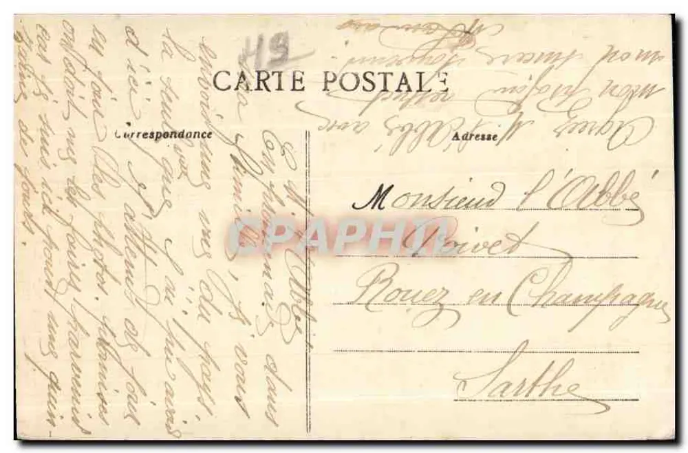 Trémentines — Intérieur de l'Église — Le chœur — Édition L. B. - Verso