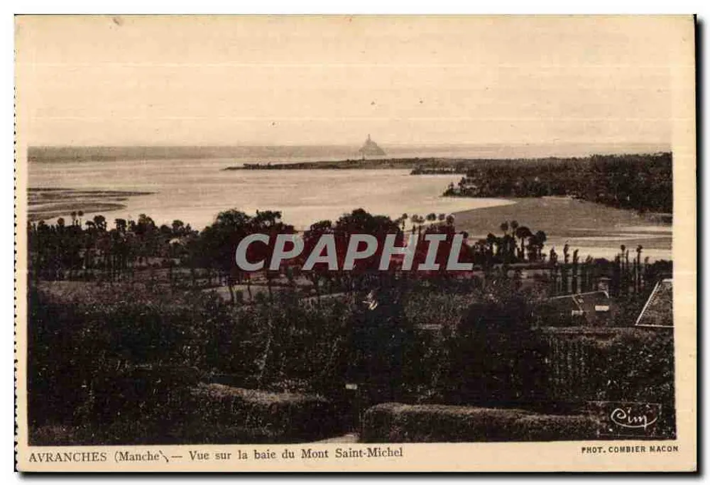 Avranches (Manche) — Ansicht der Bucht von Mont Saint-Michel — Phot. Combier Macon - Vorderseite