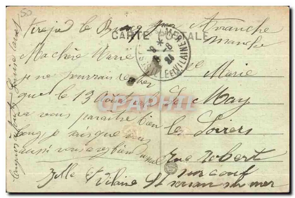 Avranches (Manche) — Der Botanische Garten — J. Sorel, Verlag Rennes - Rückseite