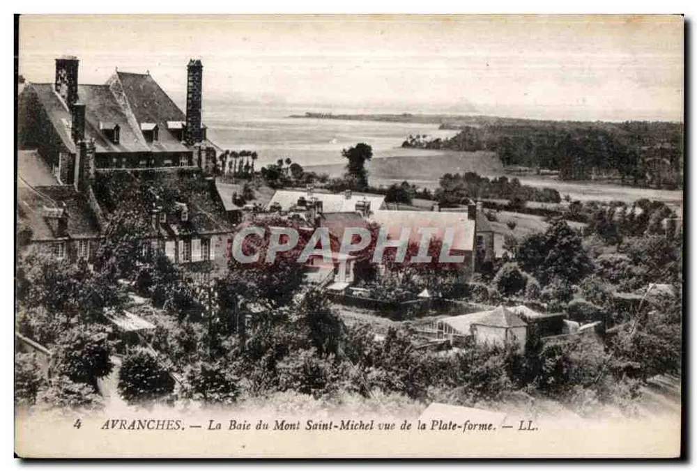 Avranches — Die Bucht von Mont-Saint-Michel von der Plattform aus gesehen — LL. - Vorderseite