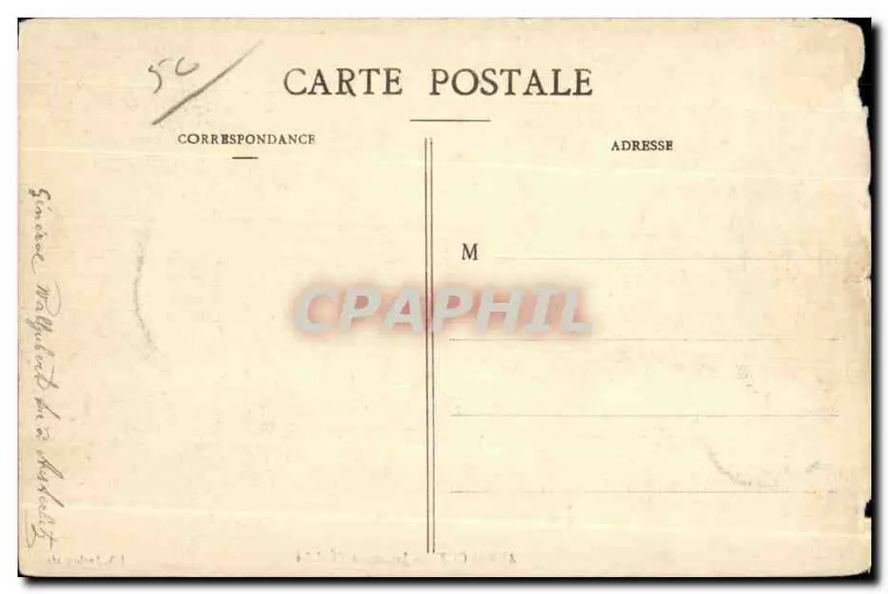 Avranches - Jardin de l'Évêché — estátua monumental e edifício religioso — Lib. Lechaplaïs - Verso