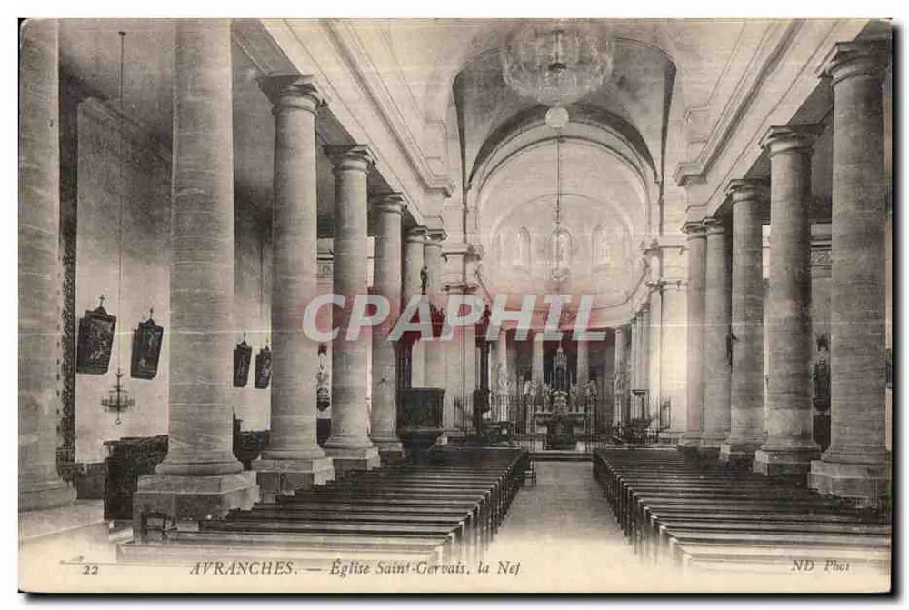 Avranches — Igreja de São Gervásio, a Neve - Frente