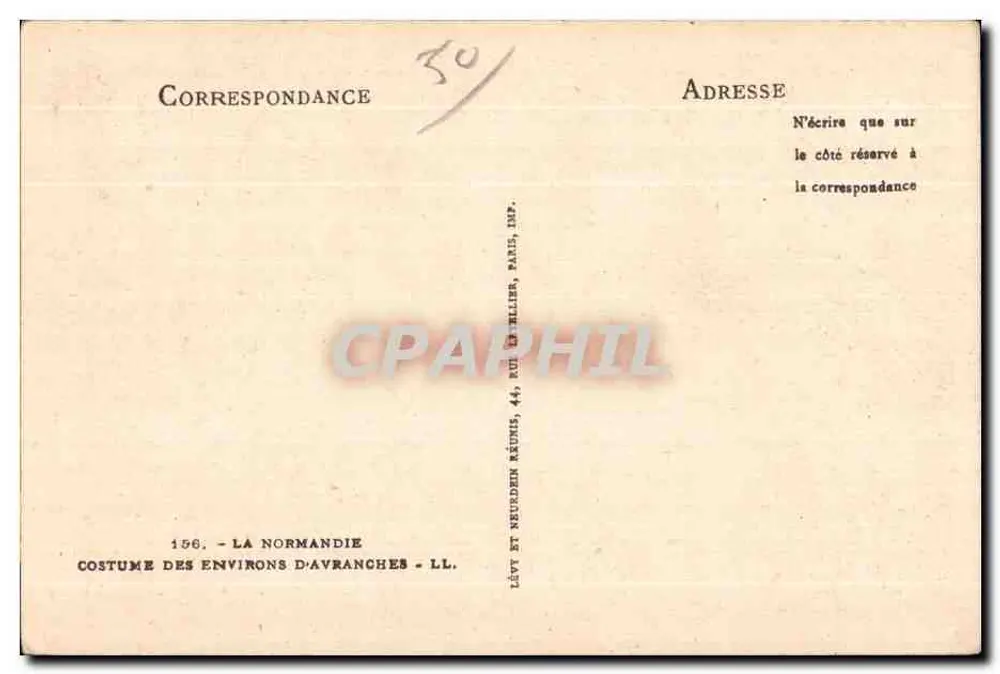 Traje dos arredores de Avranches — A Normandia — LL - Verso