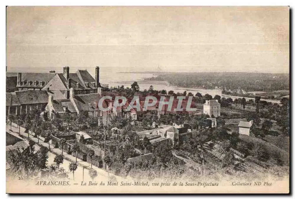 Avranches — Die Bucht des Mont Saint-Michel, Aufnahme vom Sous-Préfektur — Collection ND Phot - Vorderseite
