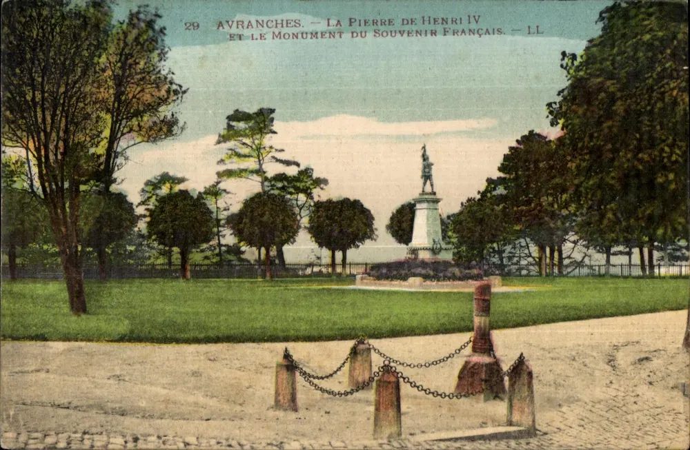Avranches — Der Stein von Henri IV und das französische Gedenkmonument — I.L. - Vorderseite