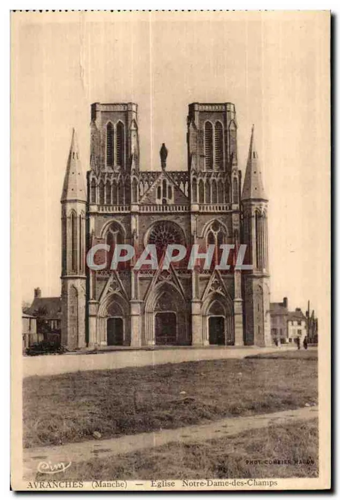 Avranches (Manche) — Église Notre-Dame-des-Champs — Phot. Combier Marou - Vorderseite