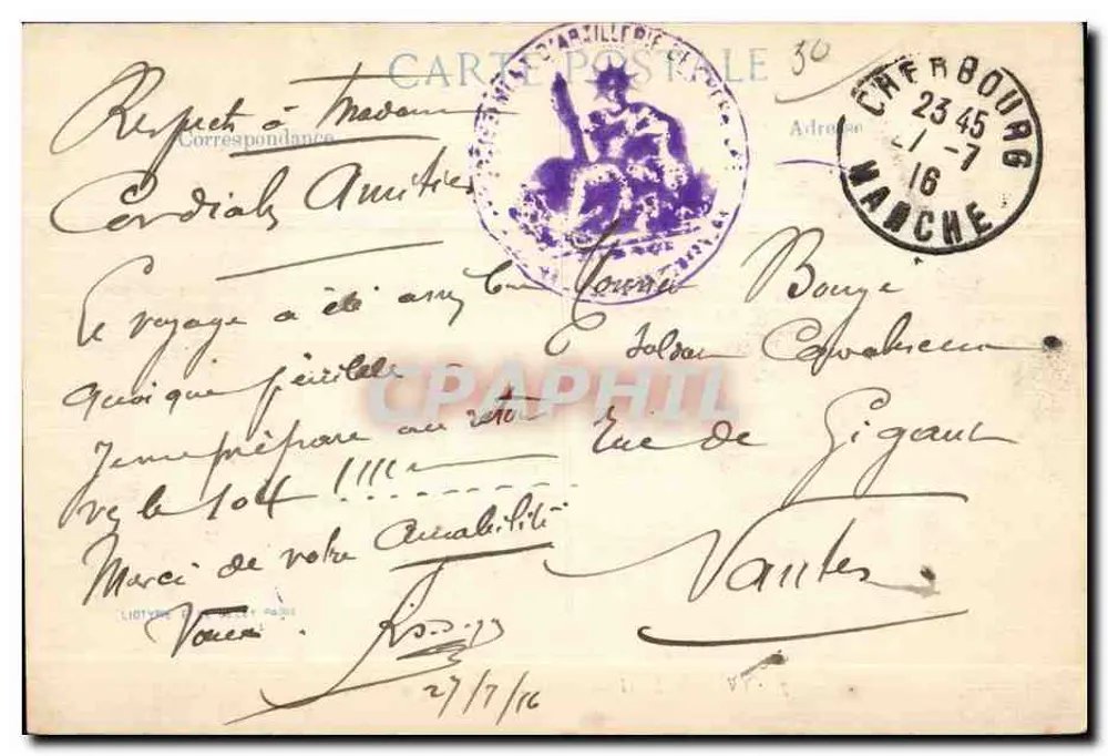 Cherbourg — Arsenal — Die Waffenkammer — Verlag B.P.D. n°77 - Rückseite