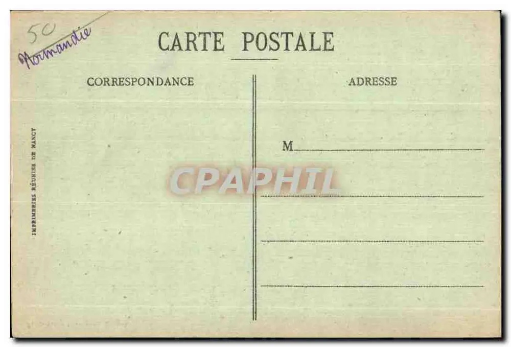 Cherbourg - Napoleon-Platz — Sammlung F. C., Cherbourg, Nr. 62 - Rückseite