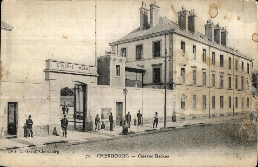Cherbourg — Caserne Badens — éditeur L. Gavet - Frente