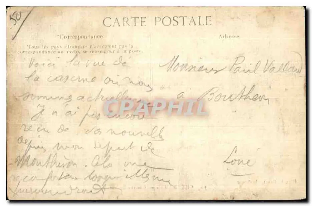 Cherbourg — Caserne Badens — éditeur L. Gavet - Verso