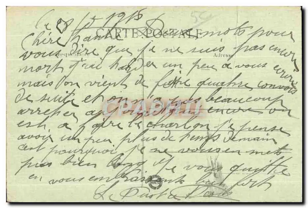 Cherbourg — Denkmal für Soldaten und Matrosen, die in den Kolonien gefallen sind — Verlag Collection C. L., n° 35 - Rückseite