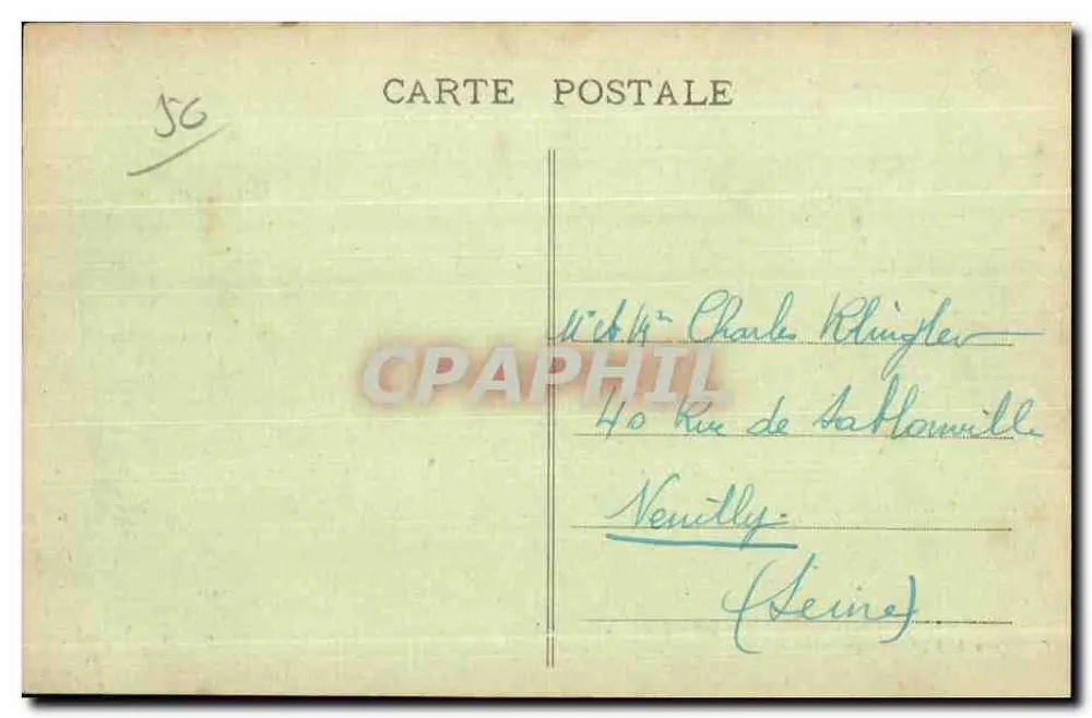 Cherbourg — O Ponte giratória aberta — Coleção A. B., Cherbourg - Verso