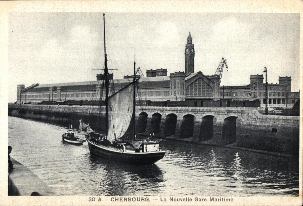 Cherbourg — Die Neue Seehafenstation — A. Becquemin, Verlag Cherbourg - Vorderseite