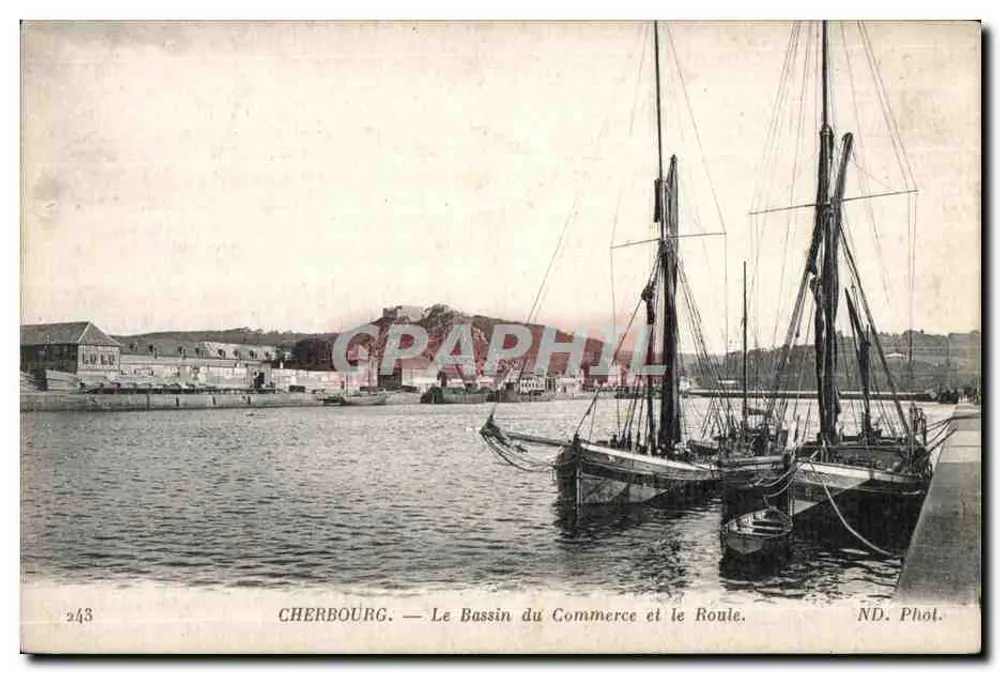 Cherbourg — Le Bassin du Commerce et le Route — ND. Phot. - Vorderseite