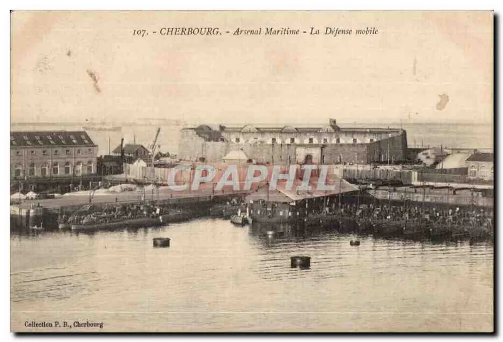 Cherbourg - Marinewaffenarsenal - Mobile Verteidigung - Vorderseite
