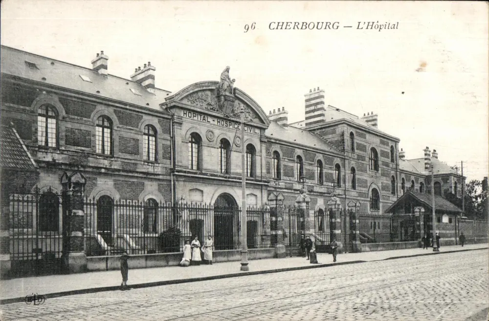 Cherbourg — O Hospital — Hospital - Asilo Civil - Frente