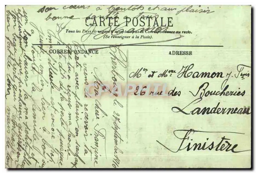 Cherbourg — Kasernen des 1. Marine-Depots — LL. — n° 135 - Rückseite