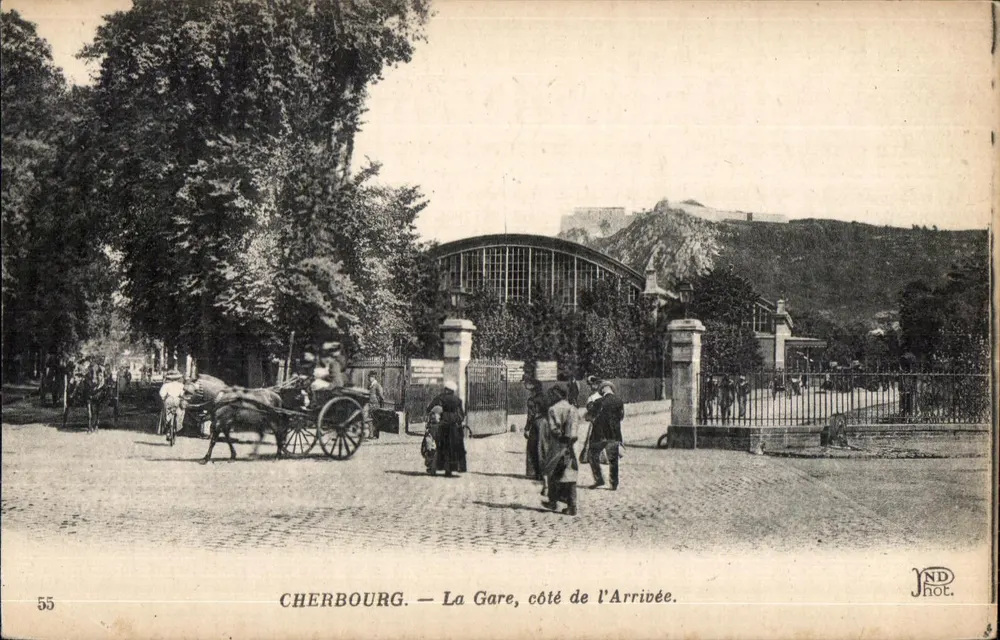Cherbourg — Die Station, Ankunftsseite — JND Phot. - Vorderseite