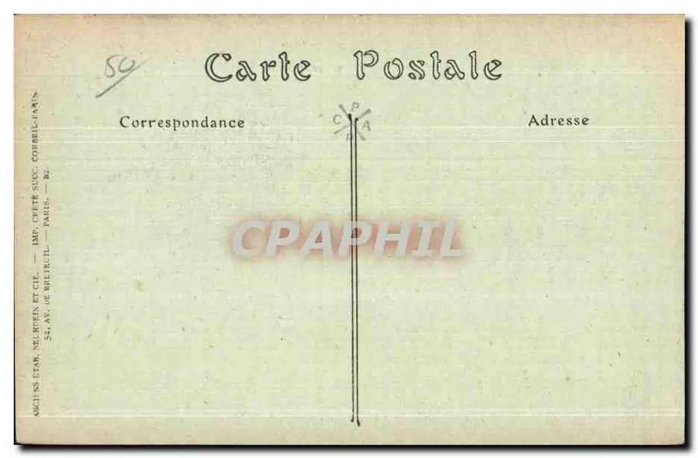 Cherbourg — Die Station, Ankunftsseite — JND Phot. - Rückseite