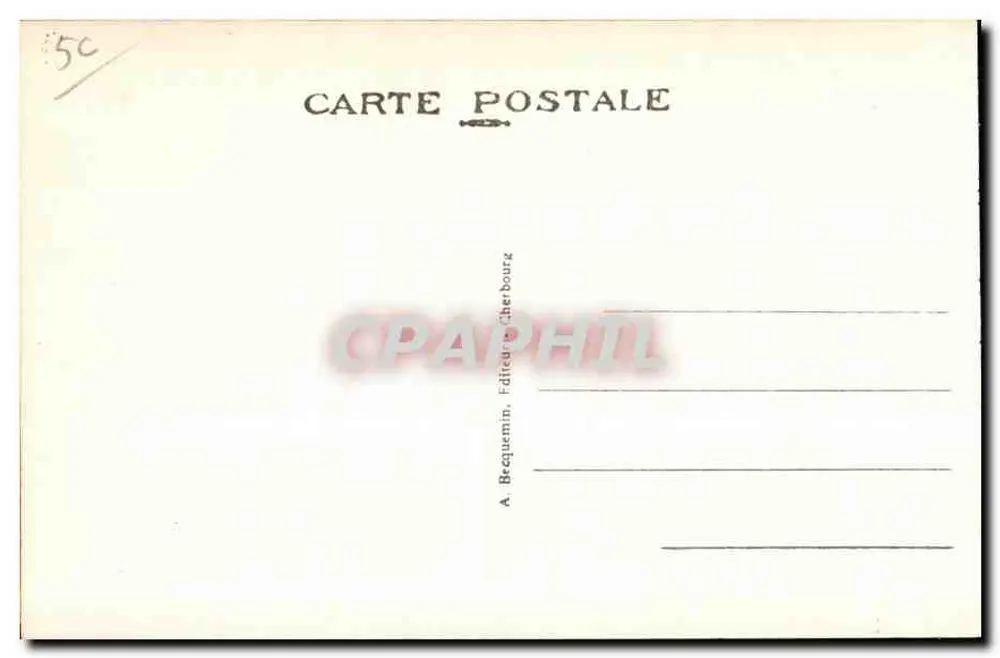 Cherbourg — O Ponte Giratório aberto — A. Bequemin, Cherbourg - Verso