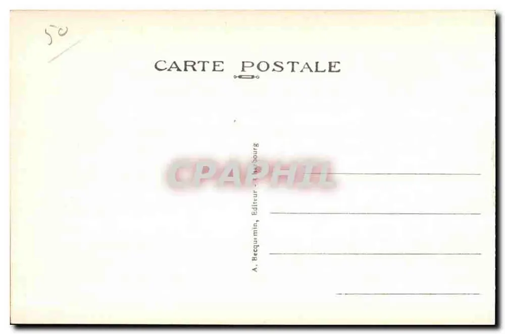 Cherbourg — Der Vorhafen und der Culigny-Kai — A. Becquemin, Verleger - Cherbourg - Rückseite