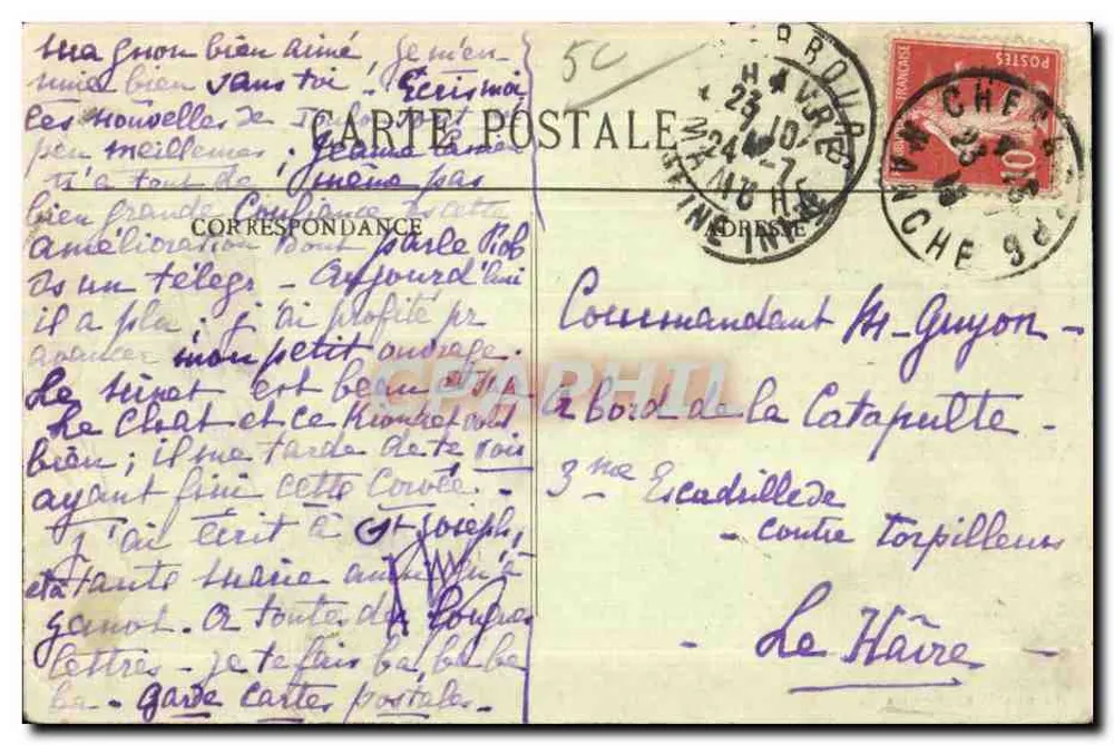 Environs de Cherbourg — Paysage au Château de Nacqueville — Collection P. B. Cherbaurn - Reverso