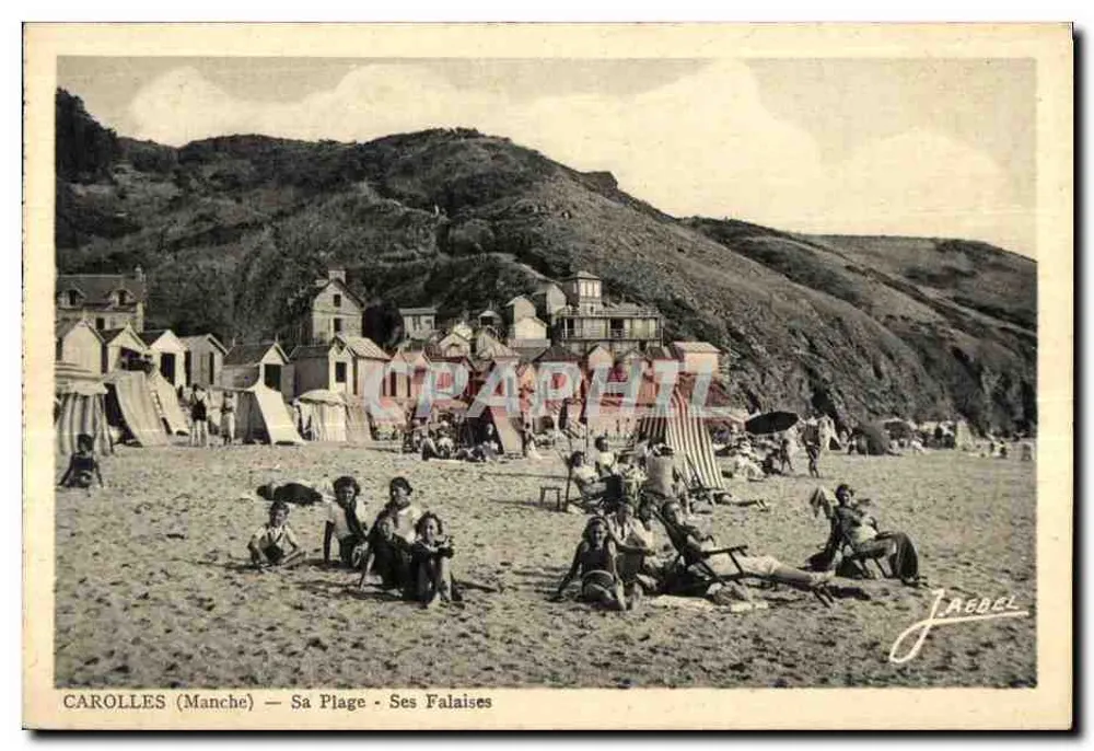 Carolles (Manche) — Seine Küste — Seine Klippen — J. Rebel - Vorderseite