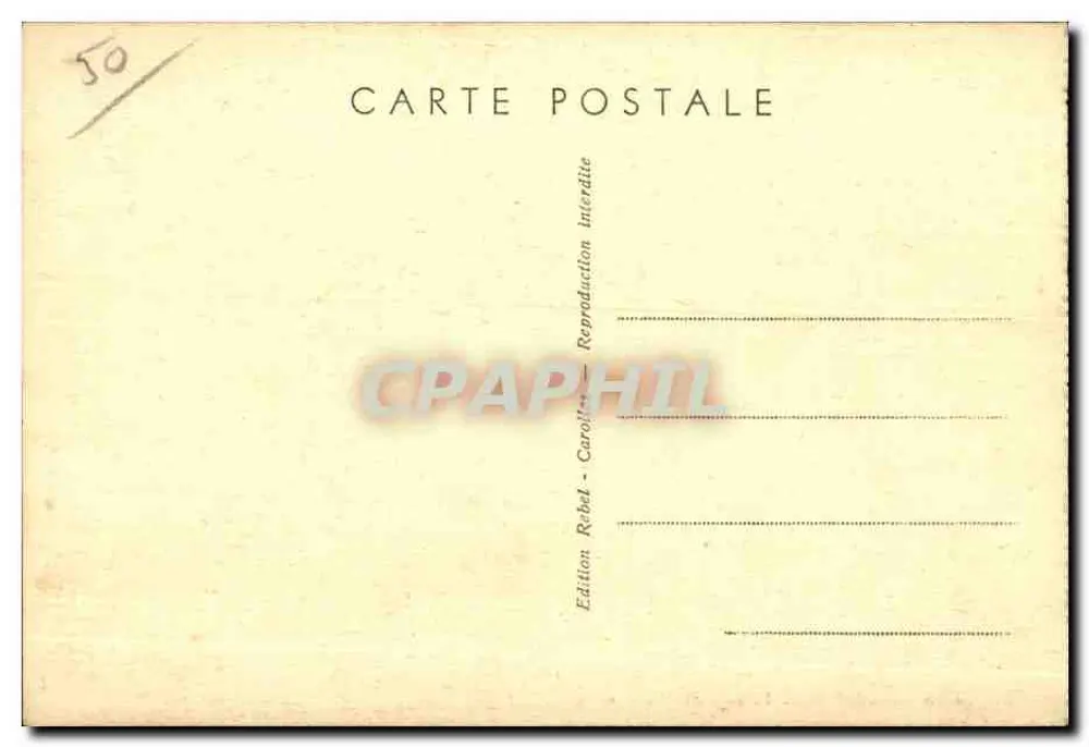 Carolles (Manche) — Seine Küste — Seine Klippen — J. Rebel - Rückseite