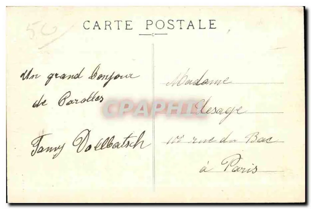 Carolles — O Porto do Lude — Editor desconhecido, n° 18 - Verso