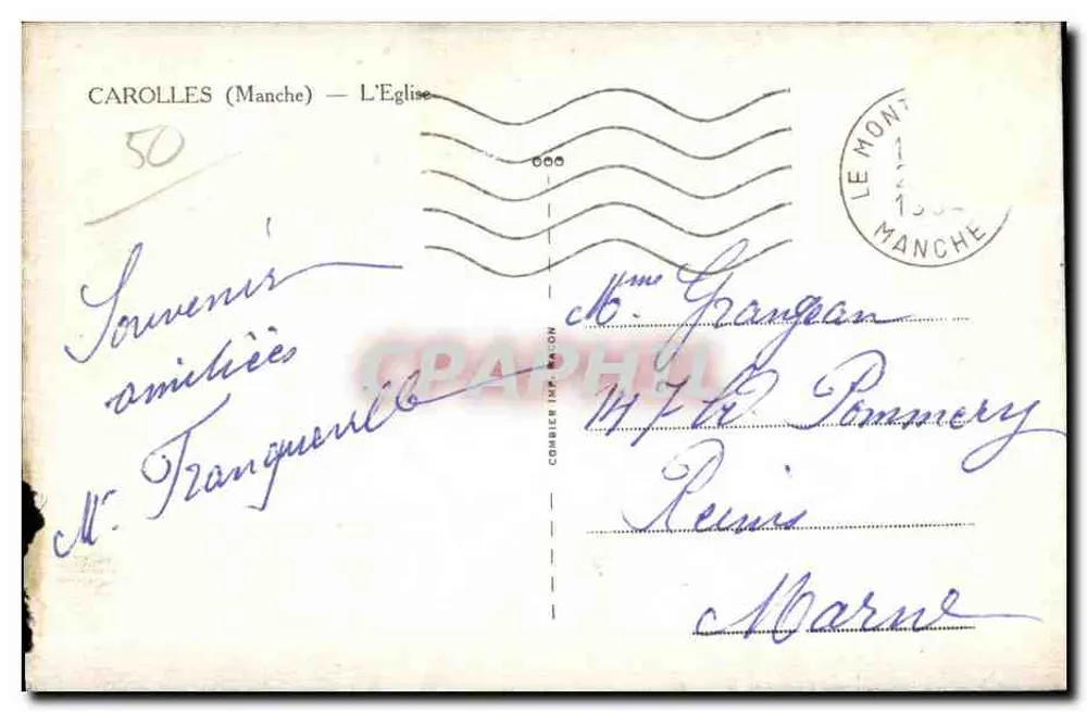 Carolles (Manche) — De Kerk — Combier Uitgever - Achterkant