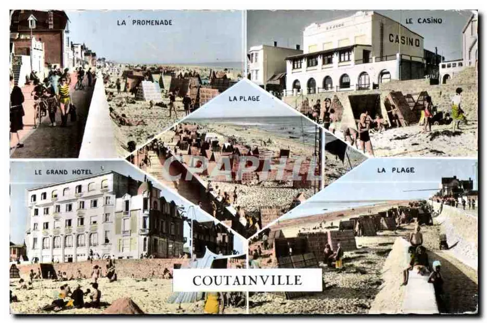 Coutainville — A Promenade, A Praia, O Grande Hotel, O Casino — C. dos Artes das Crianças, Paris - Frente