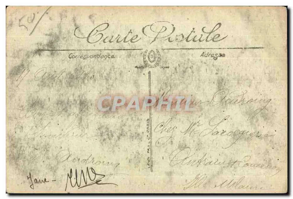 Coutances — Vista geral — Edição N.G. - Verso