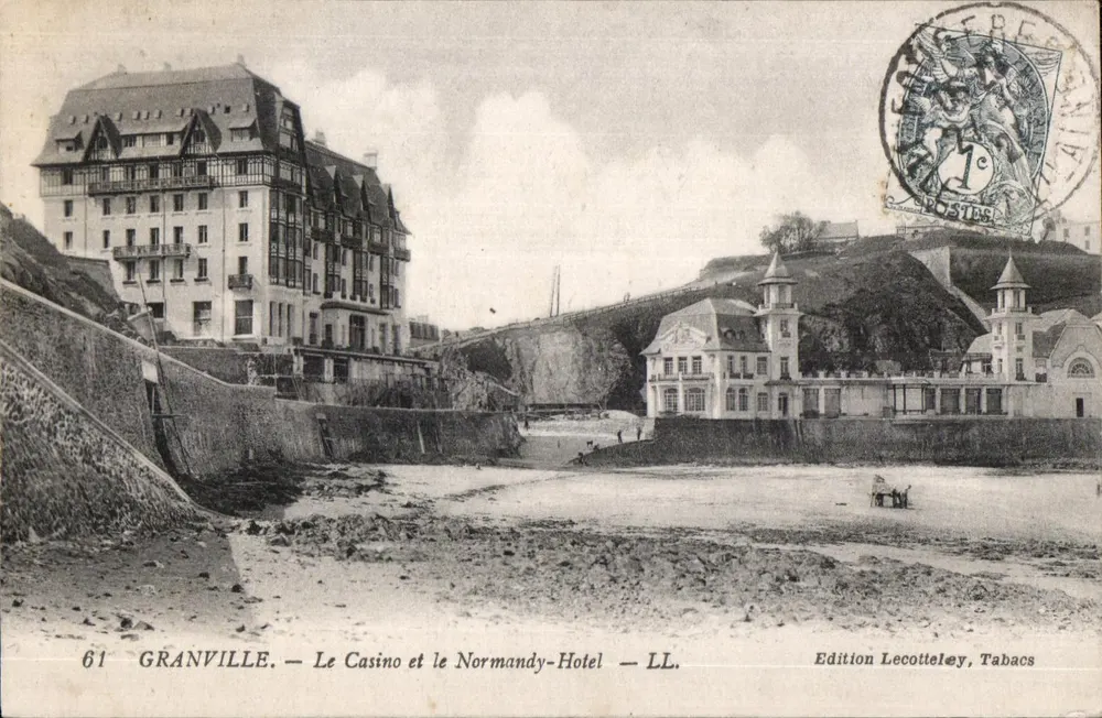 Granville — Das Casino und das Normandy-Hotel — Edition Lecotteley, Tabacs - Vorderseite