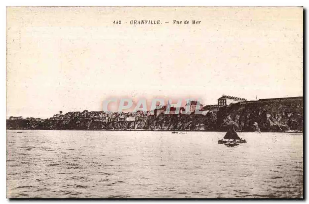 Granville — Vista do Mar — Edição A. Besnard, Foto Degraet - Frente