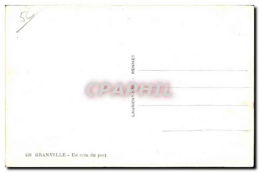 Granville — Ein Stück des Hafens — Laurent-Nel, Rennes, Nr. 439 - Rückseite