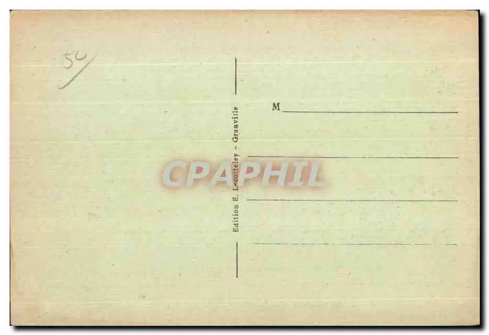 Granville — Die Klippen und das "Normandy Hotel" — Edition E. Lecotter - Granville - Rückseite
