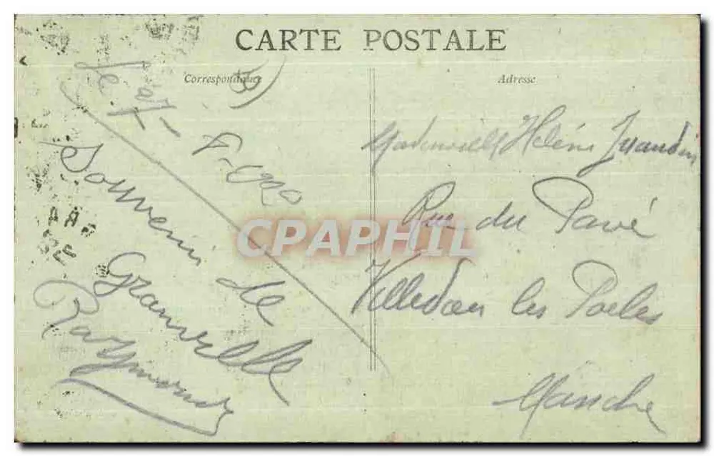 Granville - Contre-Torpilleur saindo da Écluse — R. Serrand, foto, n°182 - Verso
