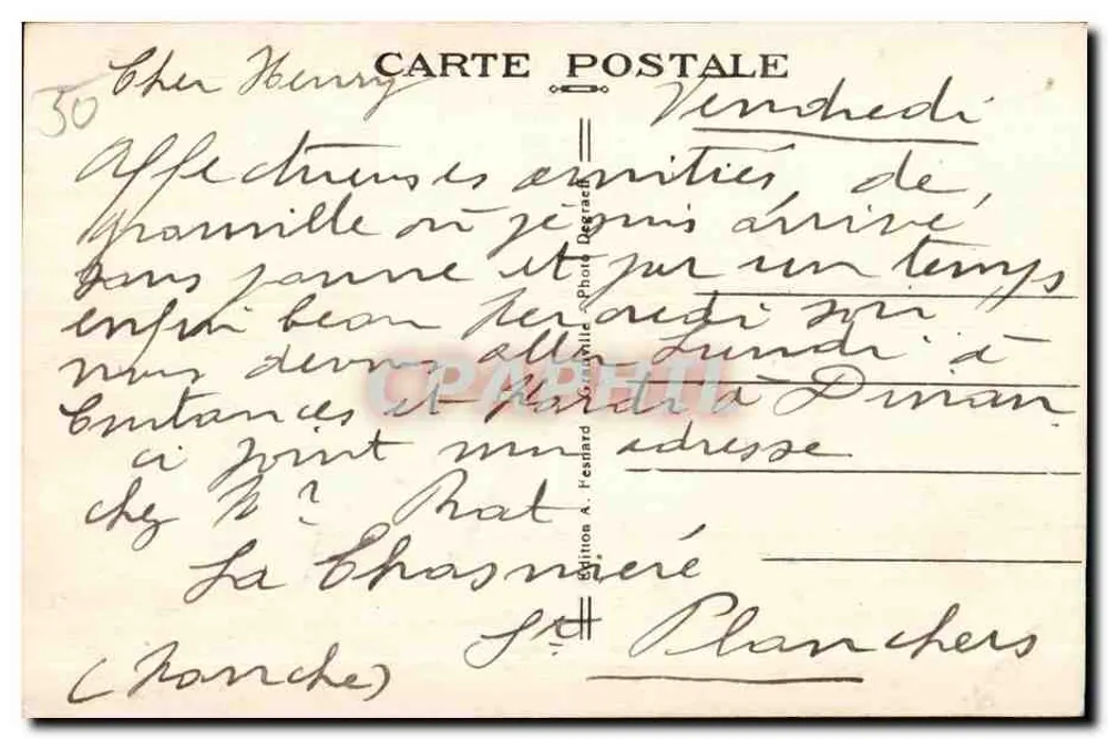 Granville — A Muralha do Norte — Edição A. Fesnard - Verso